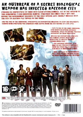 Resident Evil - Outbreak box cover back